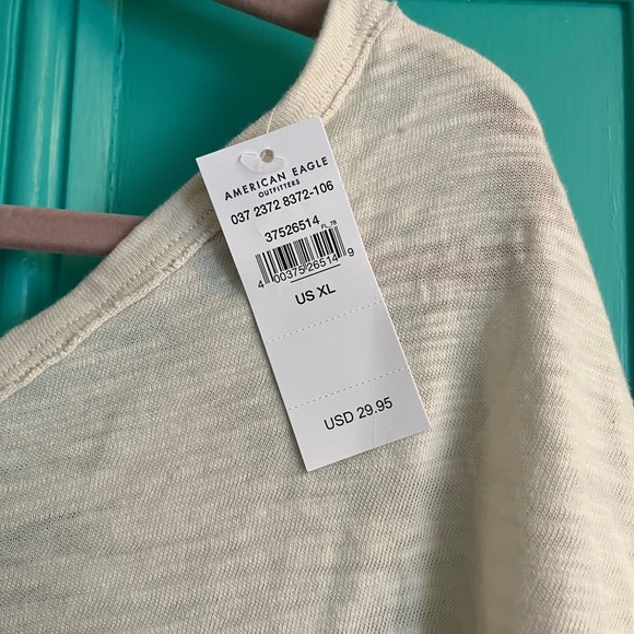 american eagle cream peplum blouse - Picture 3 of 3